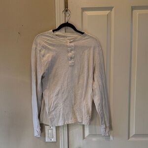 J. Crew Off-White Long Sleeve Henley
